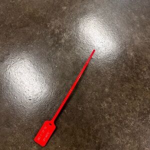 Off-white red zip tie 2013 Virgil abloh